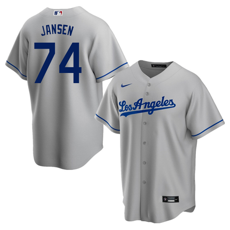 Nike Men #74 Kenley Jansen Los Angeles Dodgers Baseball Jerseys Sale-Gray